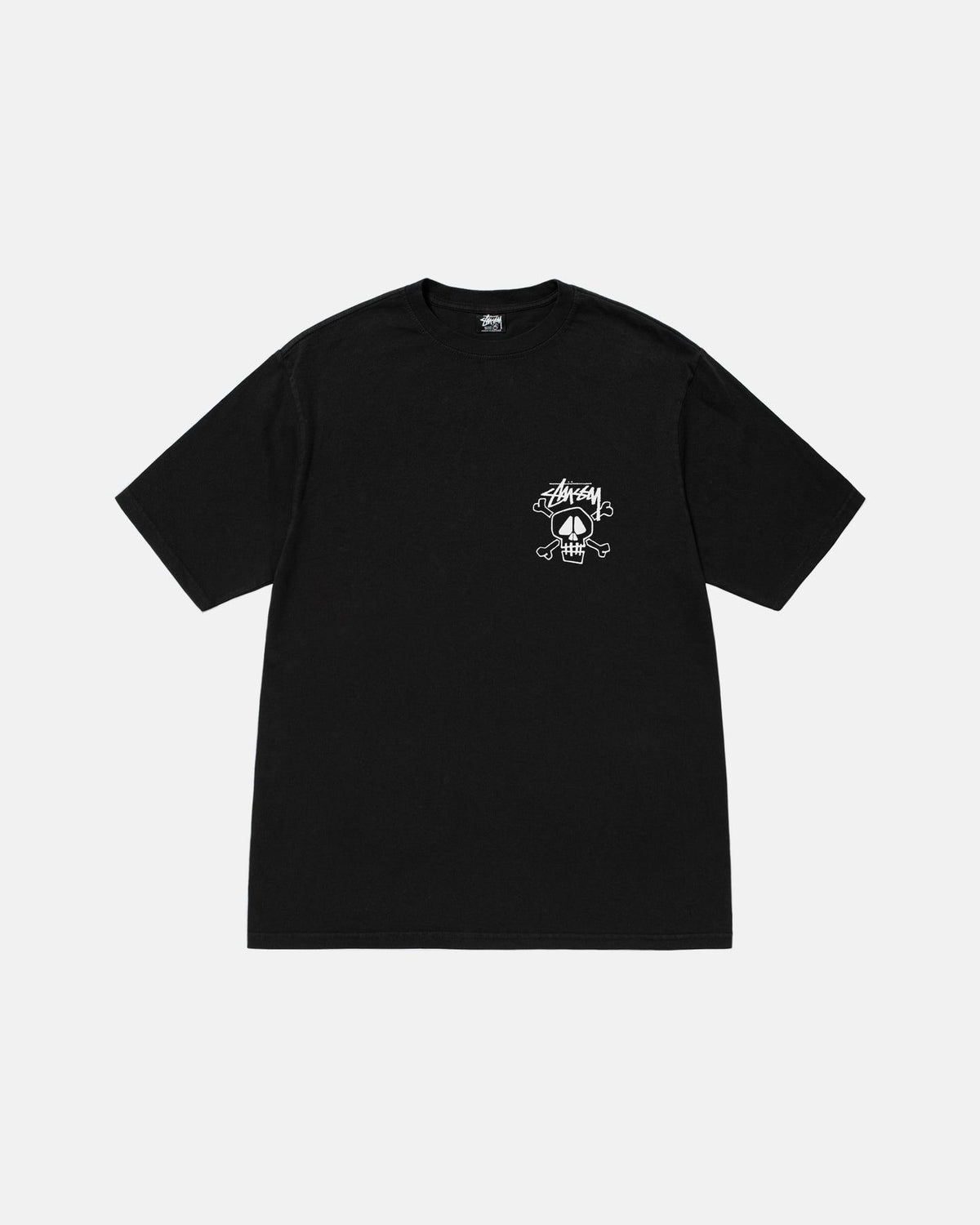 SKULL & BONES BLACK TEE PIGMENT DYED