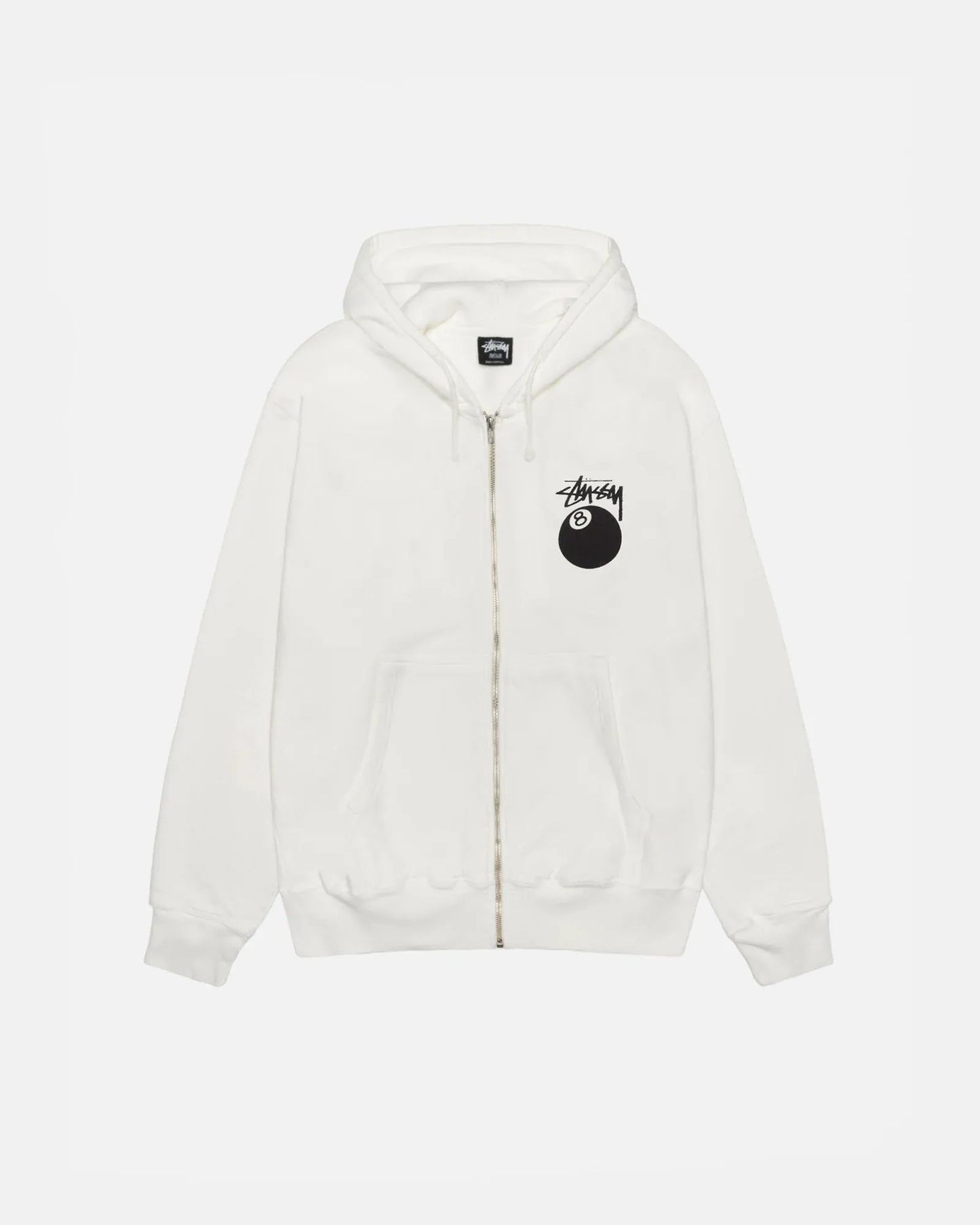 Stussy 8 Ball Zip Hoodie Pigment Dyed Natrual