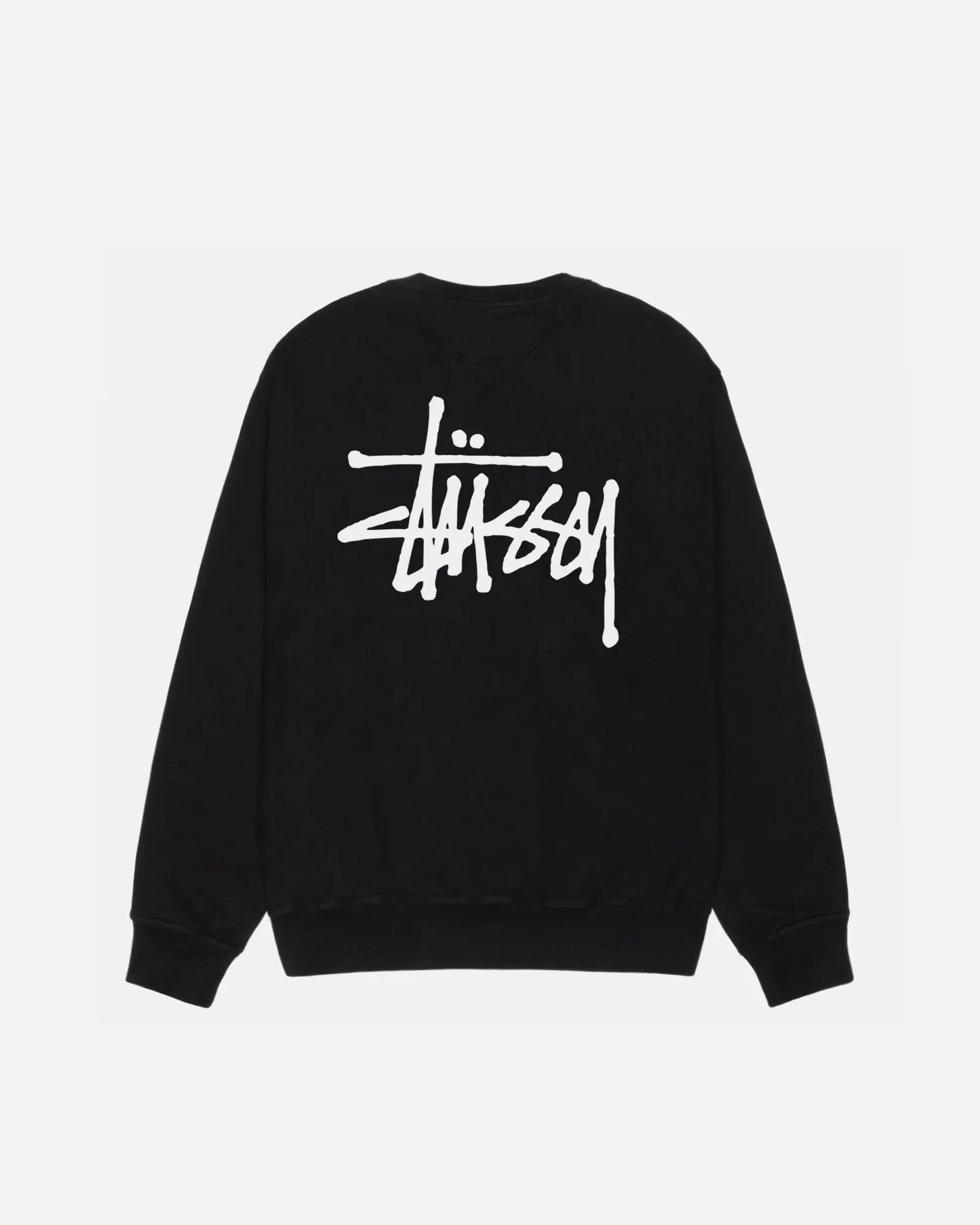 Basic Stussy Crew Pigment Dyed Black