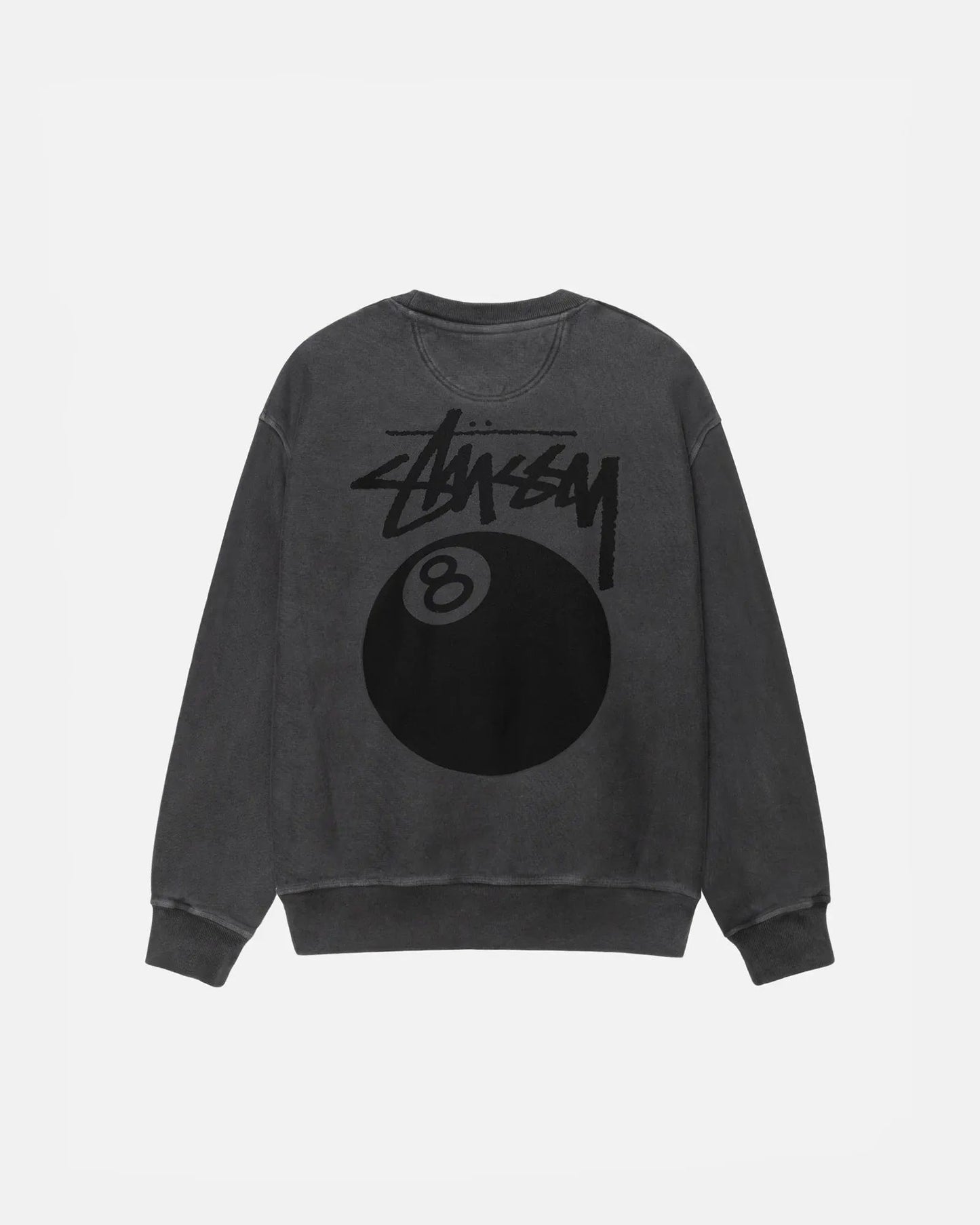 Stussy 8 Ball Crew Pigment Dyed Black