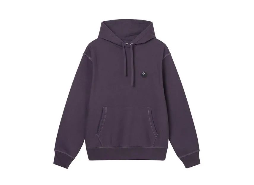 Stussy 8 Ball Embroidered Hoodie Deep Purple