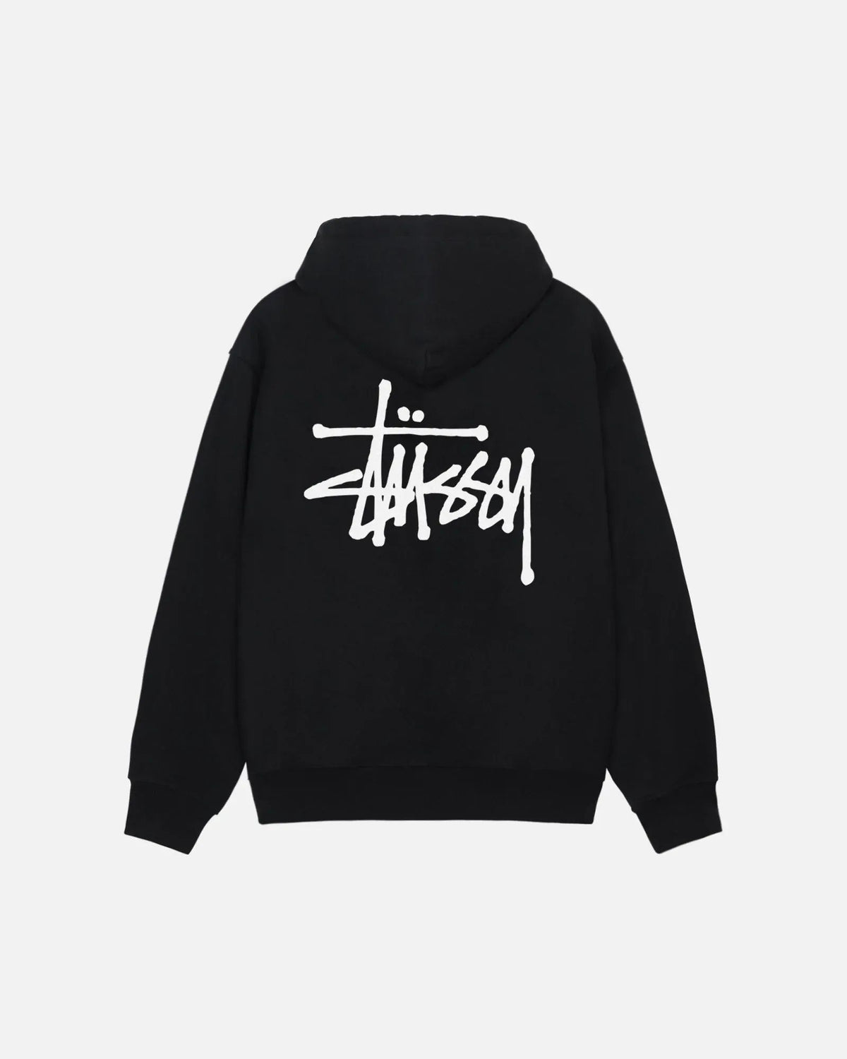 Basic Stussy Zip Hoodie Black
