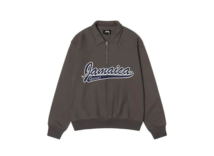 Stussy & Denim Tears Half Zip Fleece Charcoal