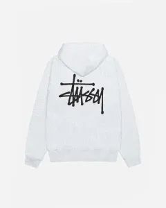 Basic Stussy Zip Hoodie Ash Heather