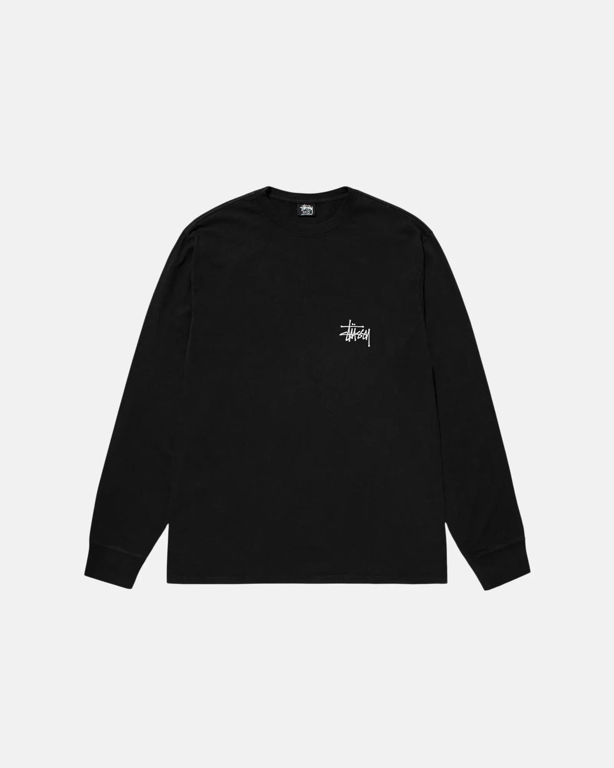 Basic Stussy Ls Tee Pigment Dyed Black