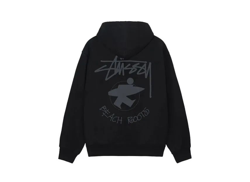Stussy Beach Roots Zip Hoodie Black