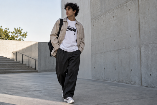 Stussy Clothing editorial image: Minimal Stussy Streetwear: Build a Clean Logo-Led Wardrobe