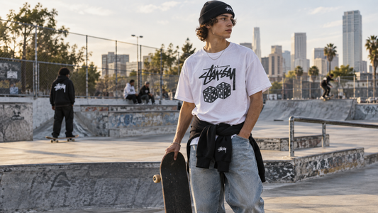 Stussy Clothing editorial image: Skate-Inspired Stussy Outfits for Everyday City Wear