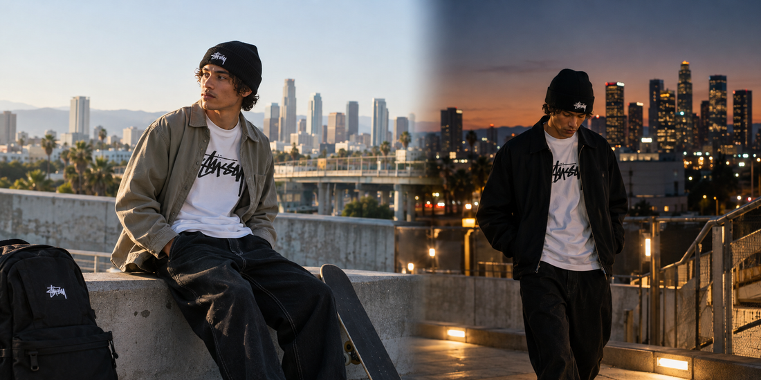Stussy Clothing editorial image: From Day to Night: Stussy City Looks That Need Only One Swap