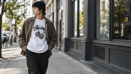 Stussy Clothing editorial image: Stussy T-Shirt Layering: Seven Ways to Make a Simple Tee Look Intentional