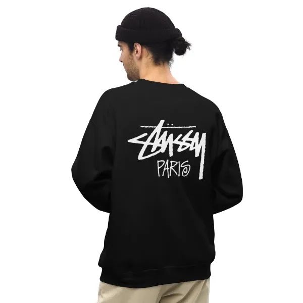 Stussy Paris Crewneck Sweatshirt Black