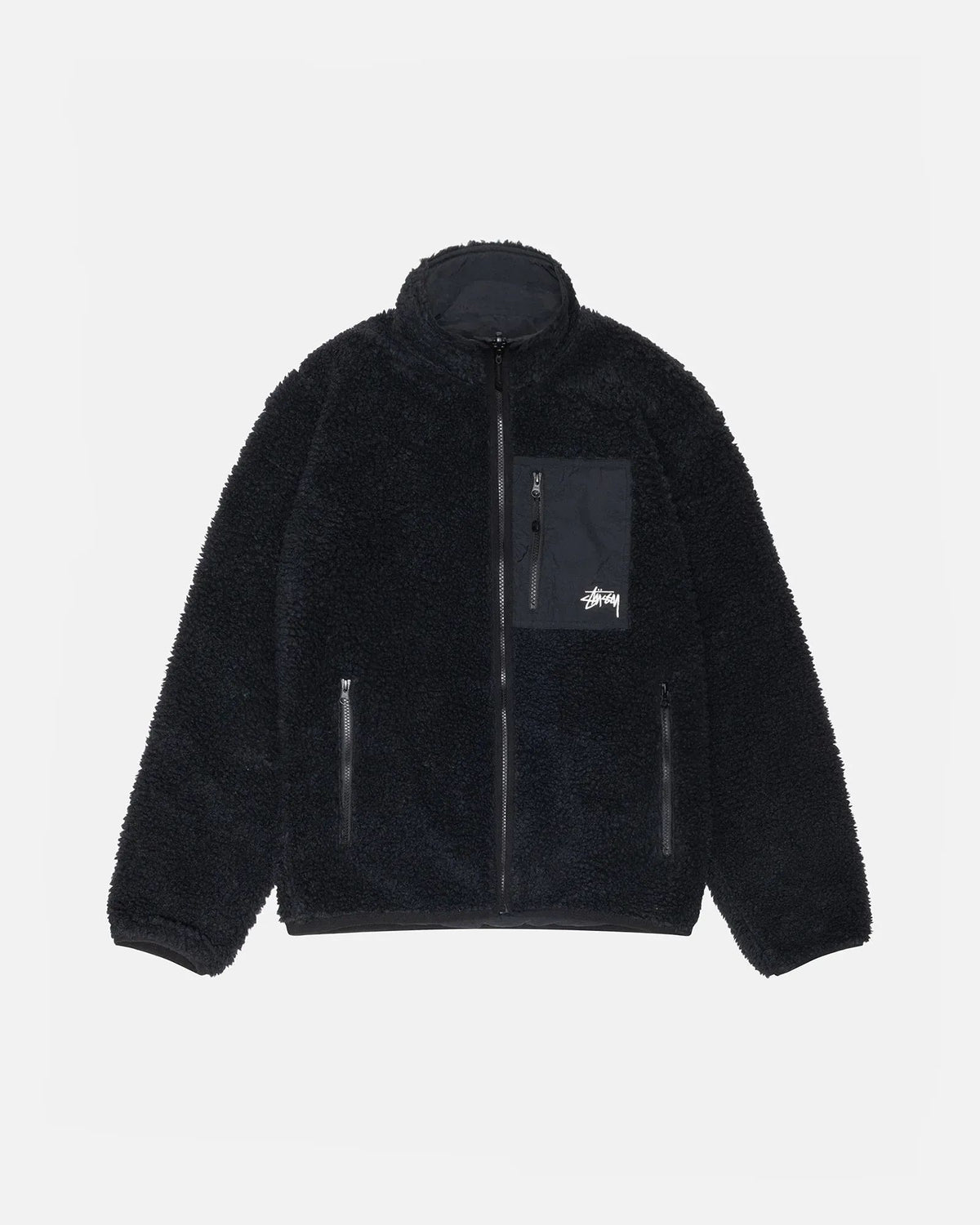 Stussy Sherpa Reversible Jacket Black