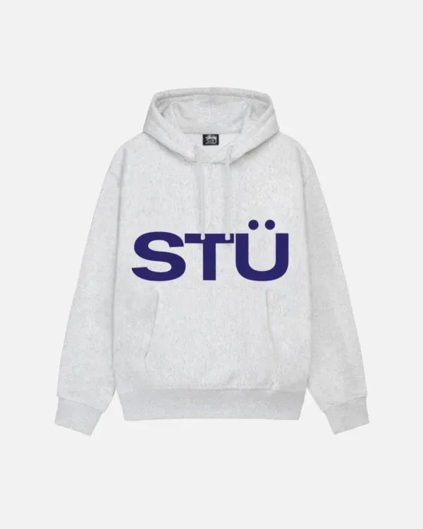 Stussy All Caps Hoodie Ash Heather