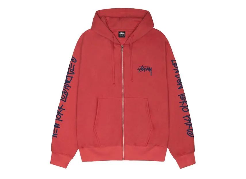 Stussy Big Cities Zip Hoodie Pepper