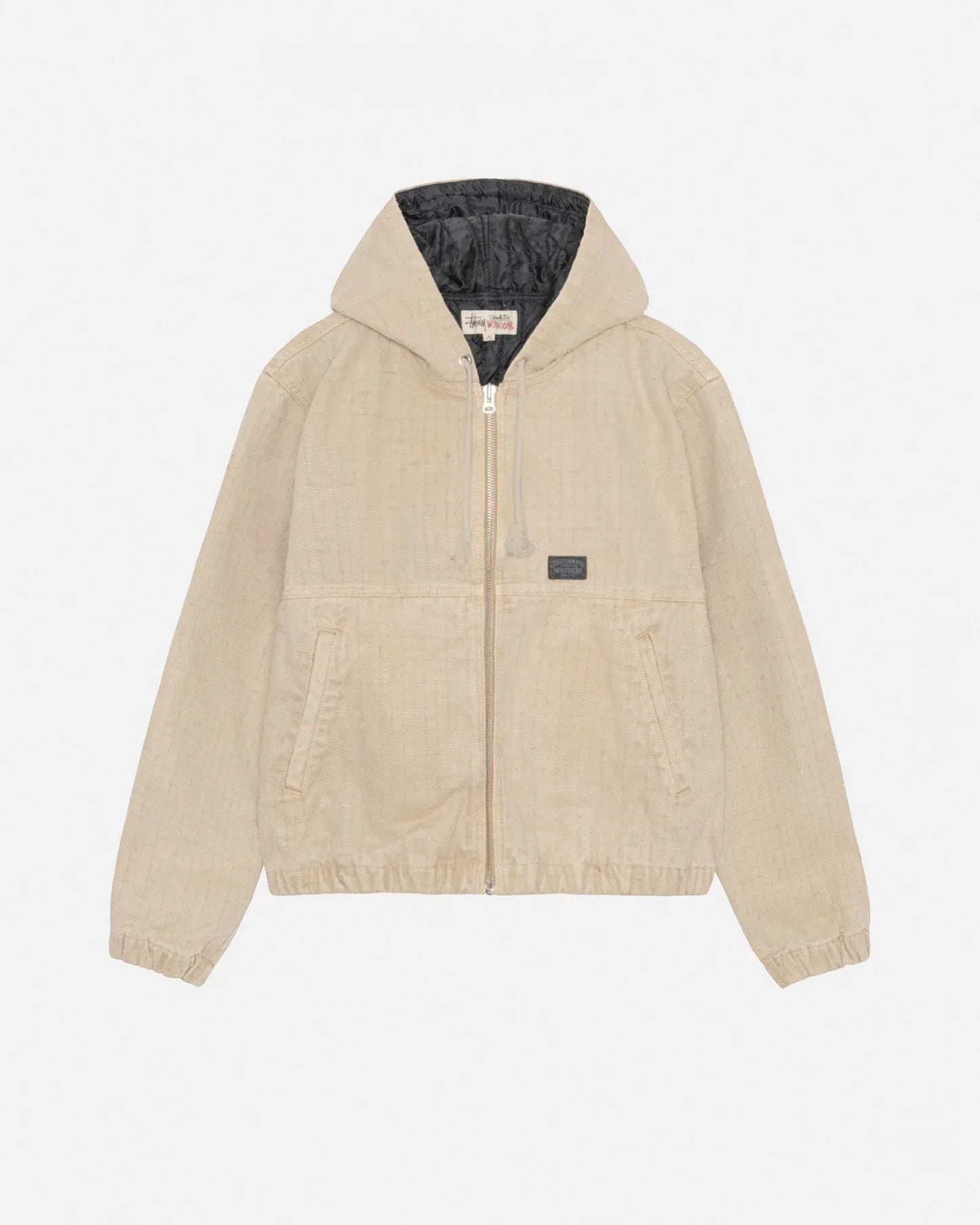 Stussy Work Jacket Canvas Needle Punch Khaki