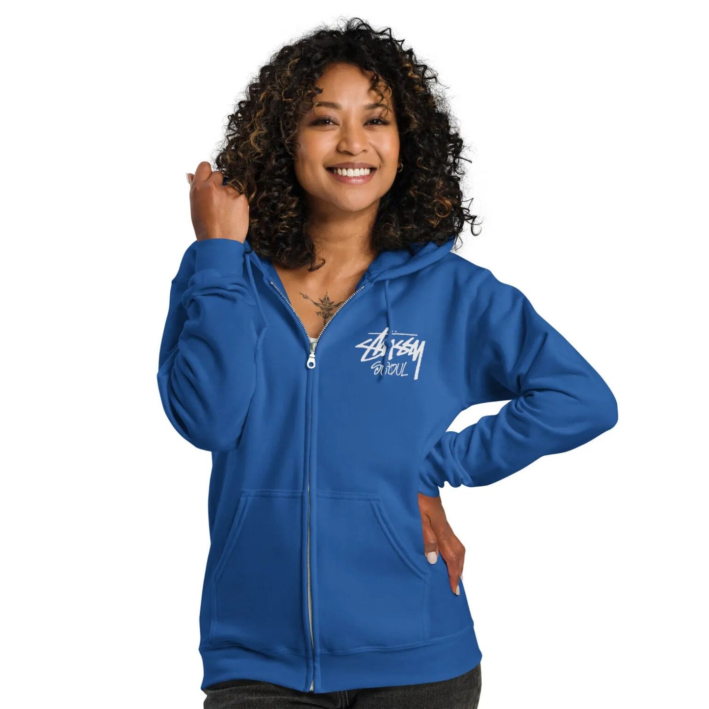 Unisex Stussy Seoul zip hoodie