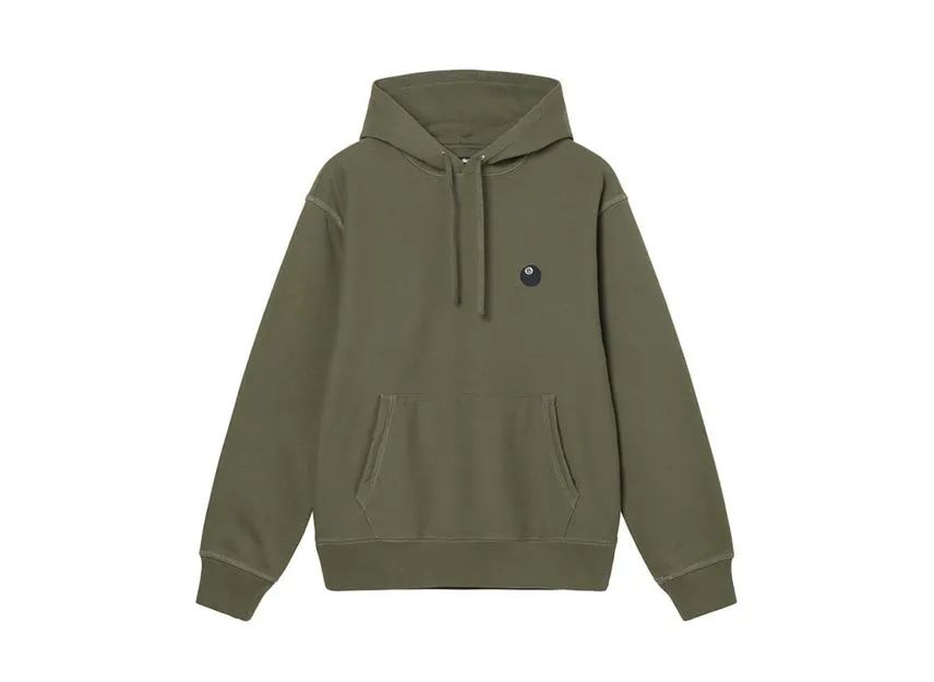 Stussy 8 Ball Embroidered Hoodie Olive