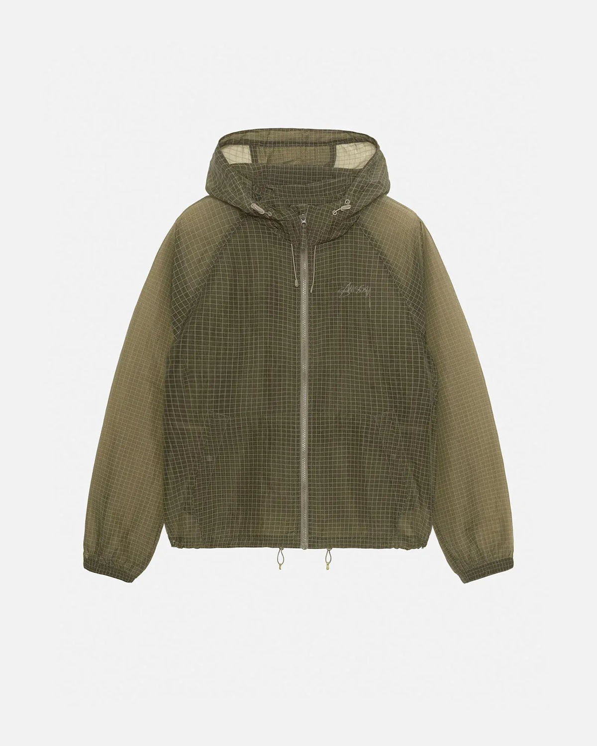 Stussy Beach Shell Transparent Ripstop Yellow Olive