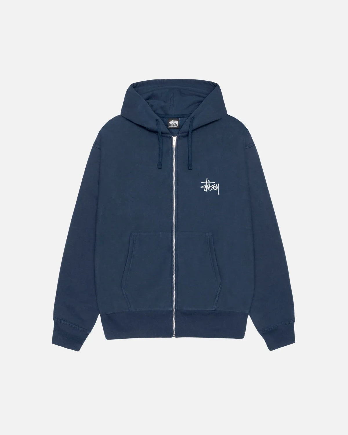 Basic Stussy Zip Hoodie Navy