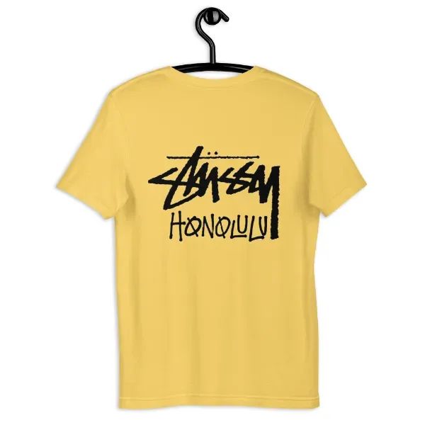 Stussy Honolulu white Unisex t-shirt Yellow
