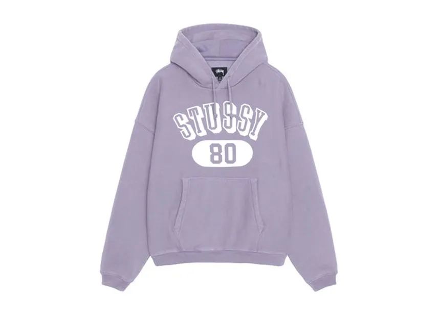 Stussy 80 Relaxed Hoodie Ash Purple