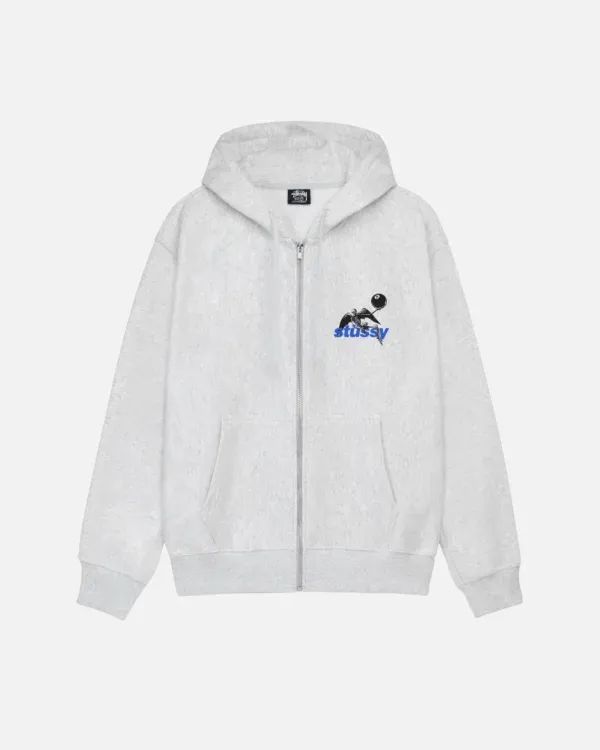 Stussy Apocalypse Zip Grey Hoodie