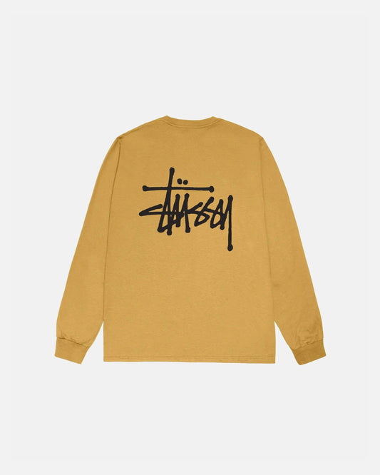 Basic Stussy Ls Tee Curry