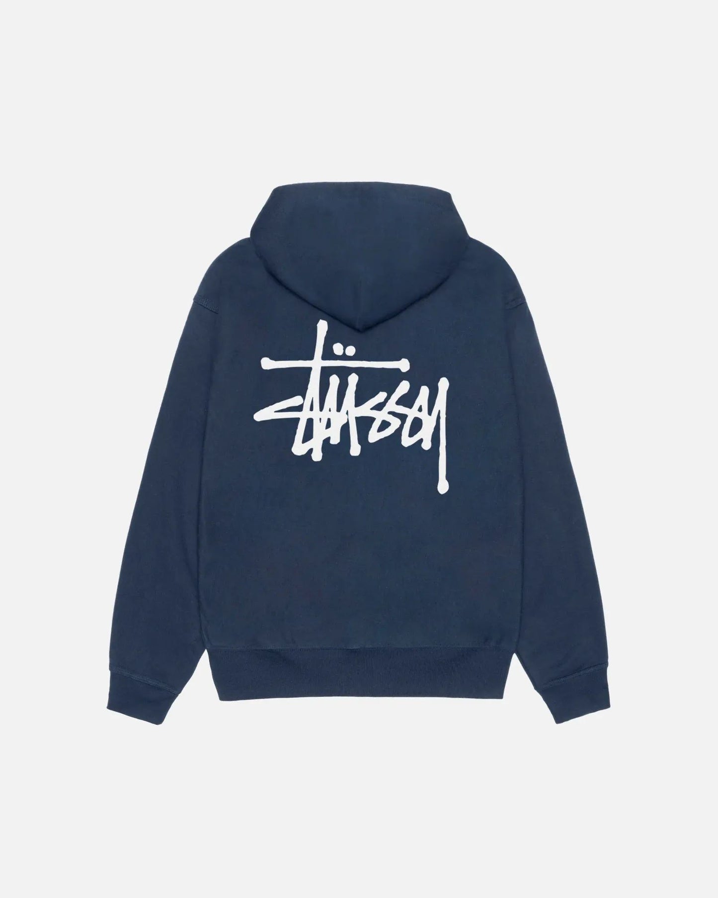 Basic Stussy Zip Hoodie Navy