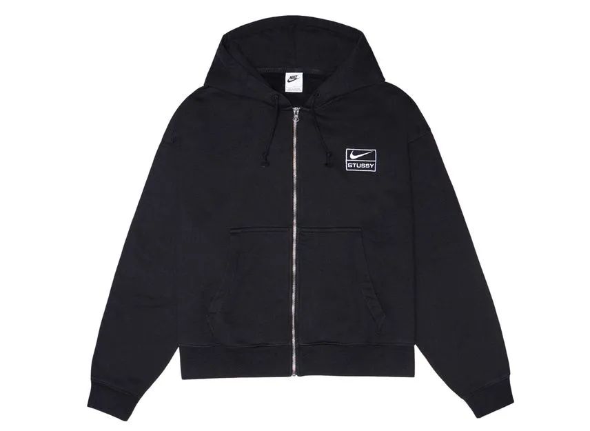 Nike x Stussy Washed Fleece Hoodie Black