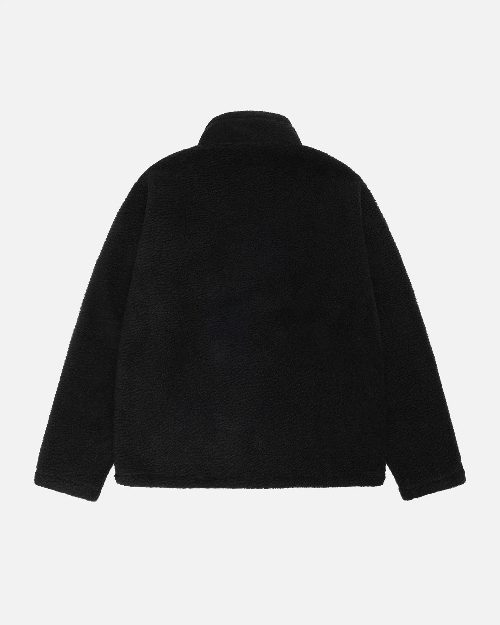 Stussy Polar Fleece Half Zip Mock Neck Black