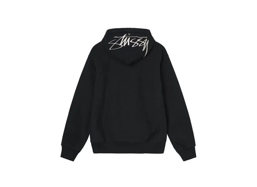 Stussy Back Applique Hoodie Black