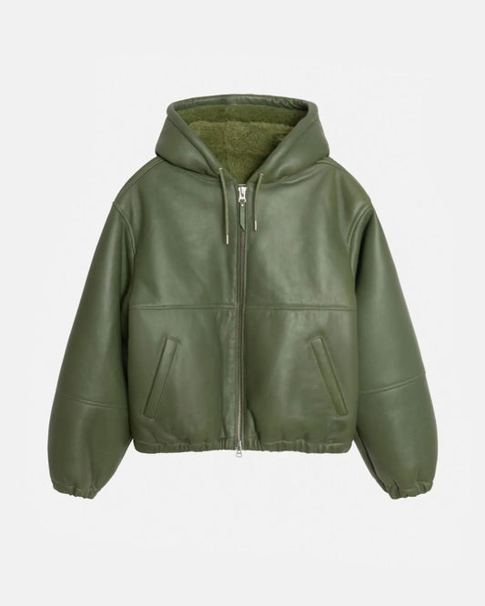 Stussy Work Jacket Shearling Green