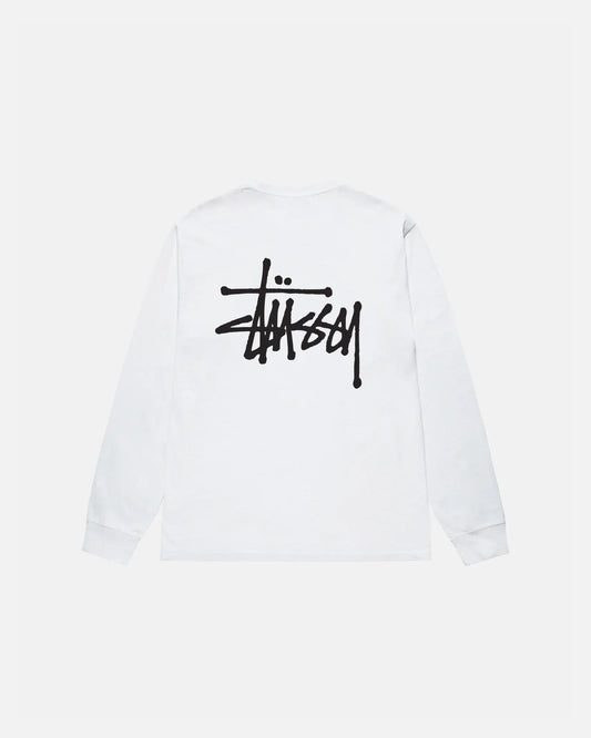 BASIC STÜSSY LS TEE WHITE