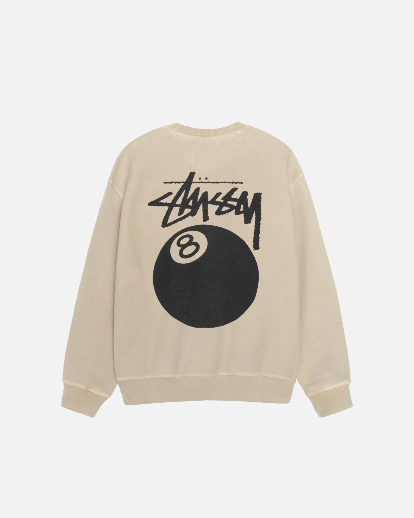 Stussy 8 Ball Crew Pigment Dyed Khaki