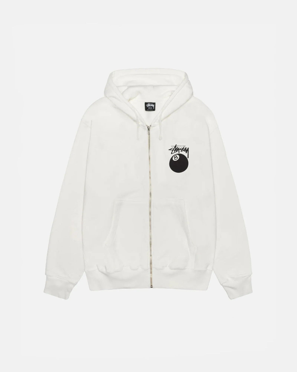 Stussy 8 Ball Zip Hoodie Pigment Dyed Natrual