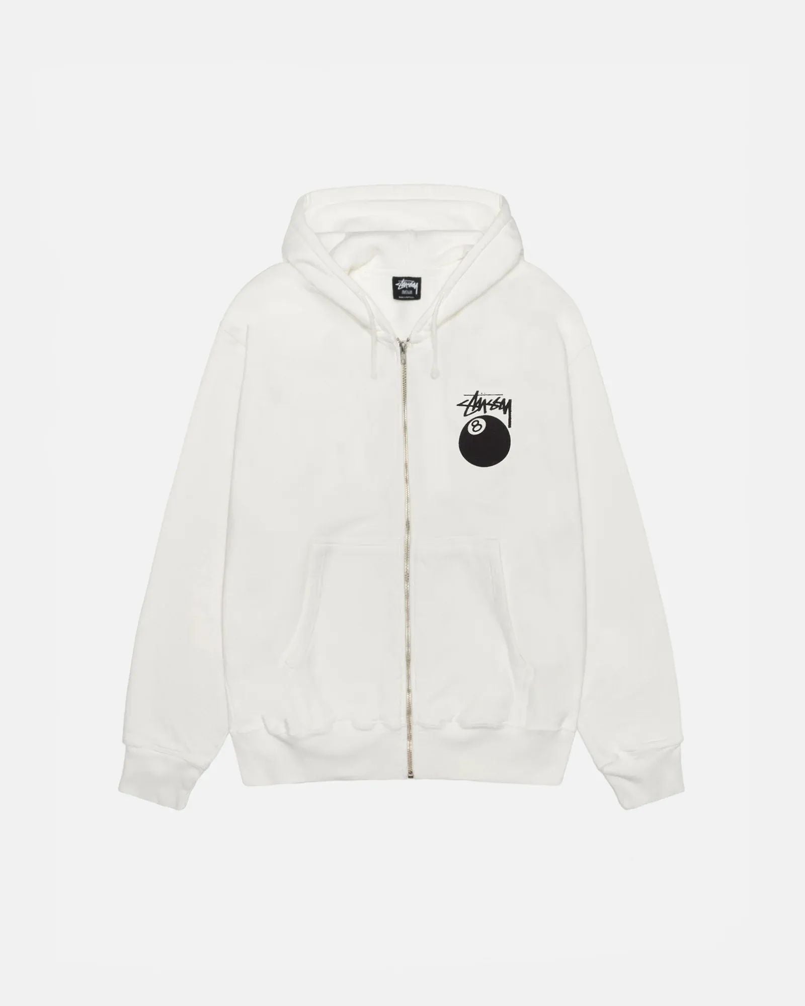 Stussy 8 Ball Zip Hoodie Pigment Dyed Natrual