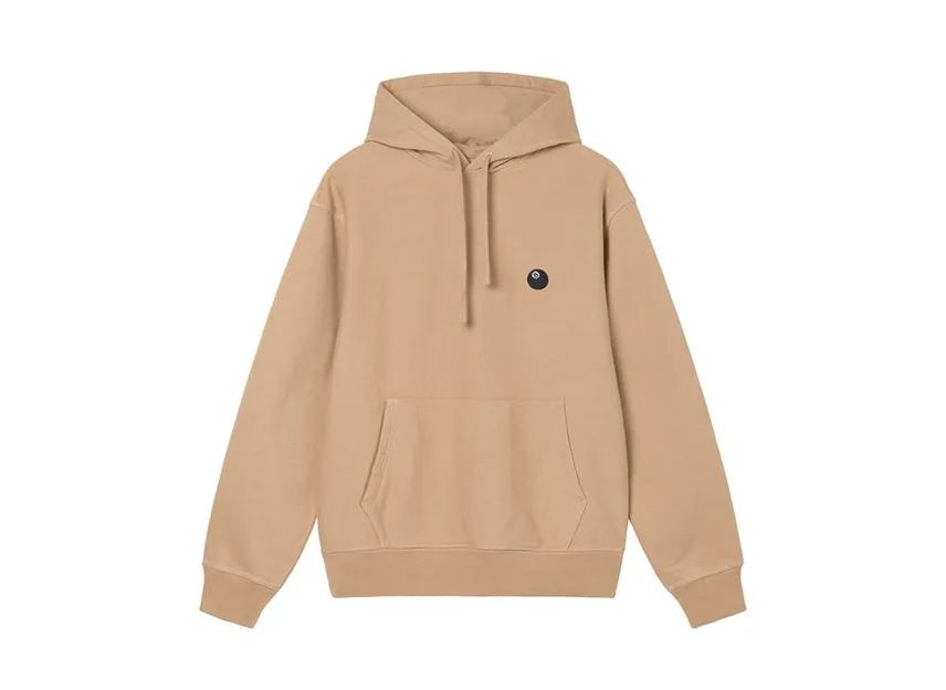 Stussy 8 Ball Embroidered Hoodie Beige