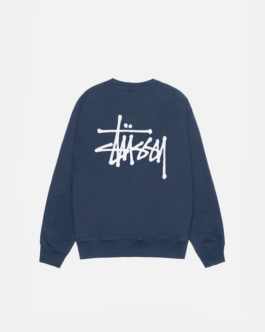 Basic Stussy Crew Navy