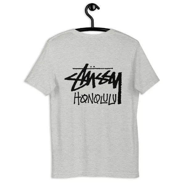 Stussy Honolulu white Unisex t-shirt Grey