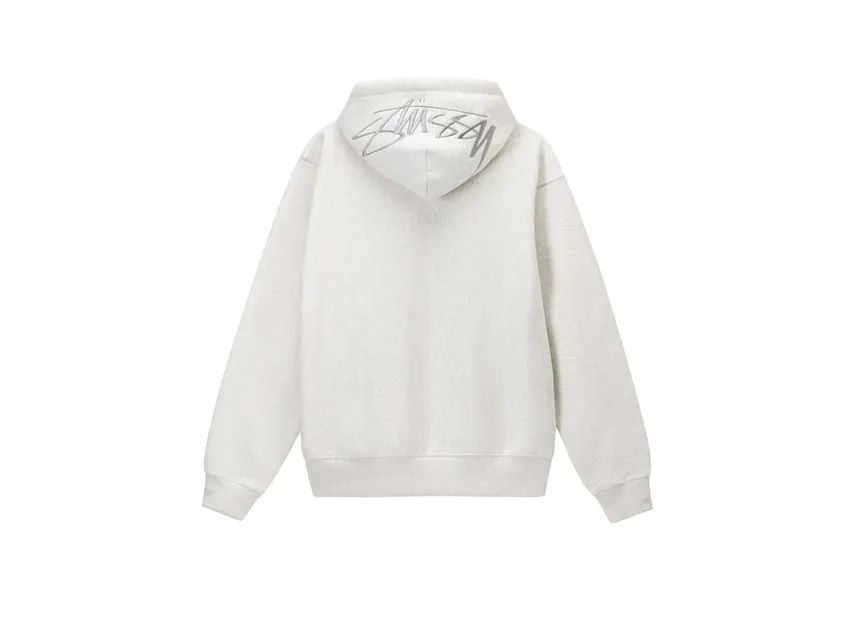 Stussy Back Applique Hoodie Ash Heather