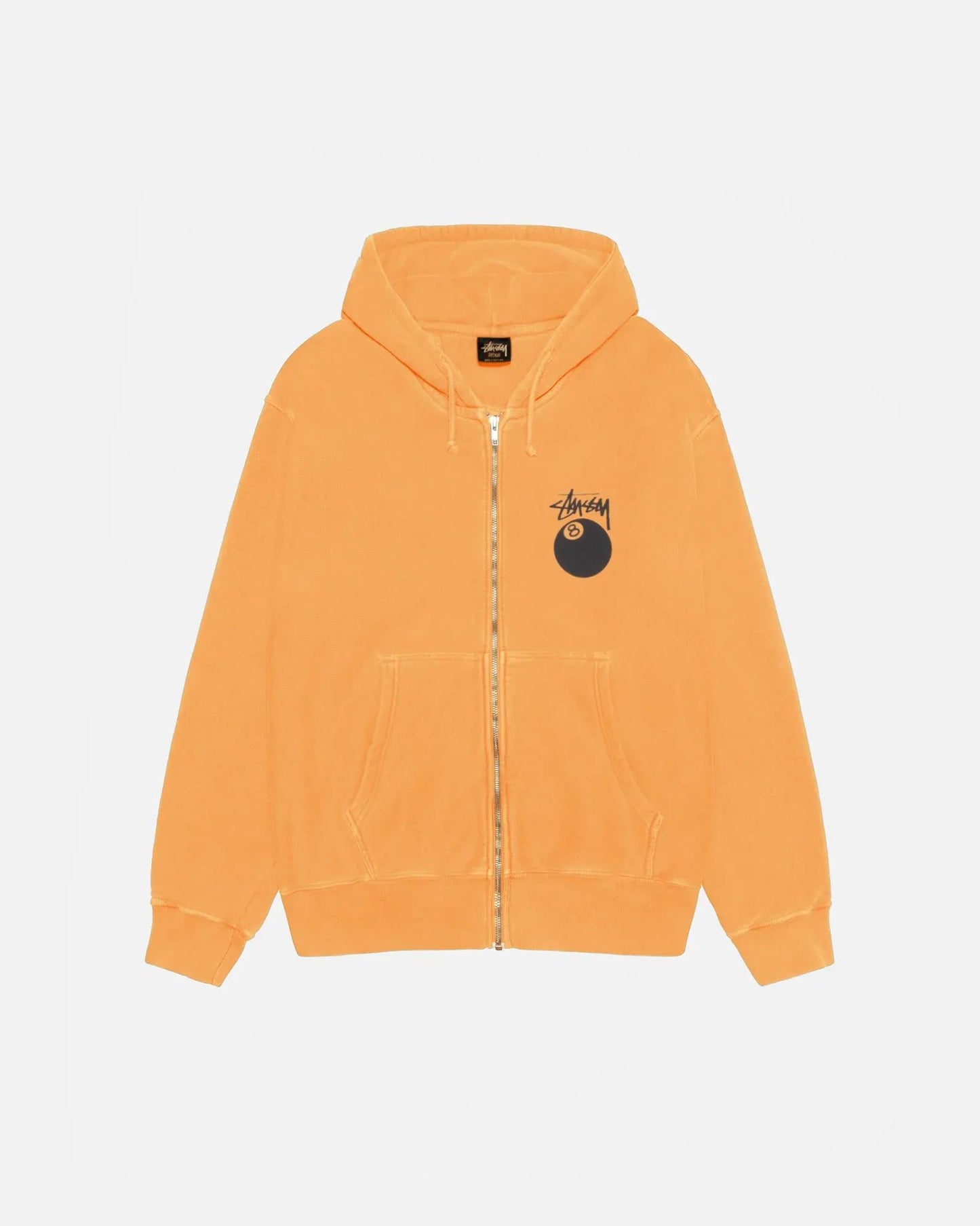 Stussy 8 Ball Zip Hoodie Pigment Dyed Yellow