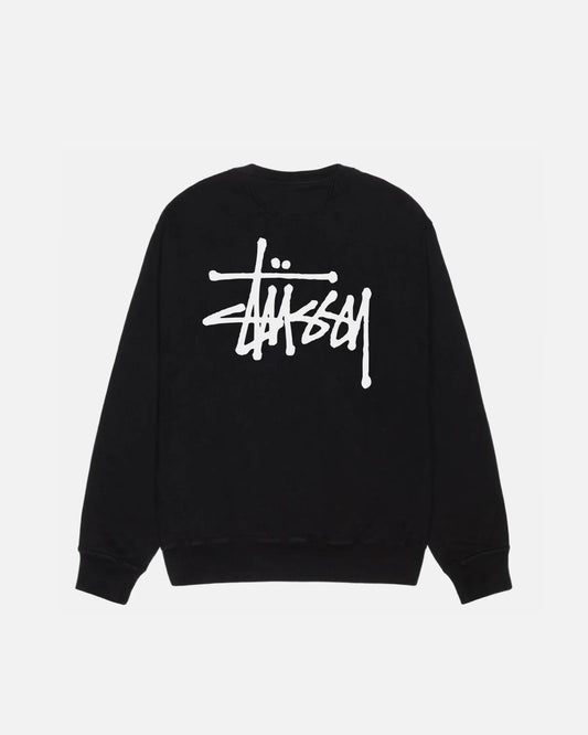 Basic Stussy Crew Pigment Dyed Black
