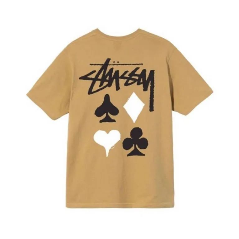 Stussy Brown Graphic Tee Plum Blossom
