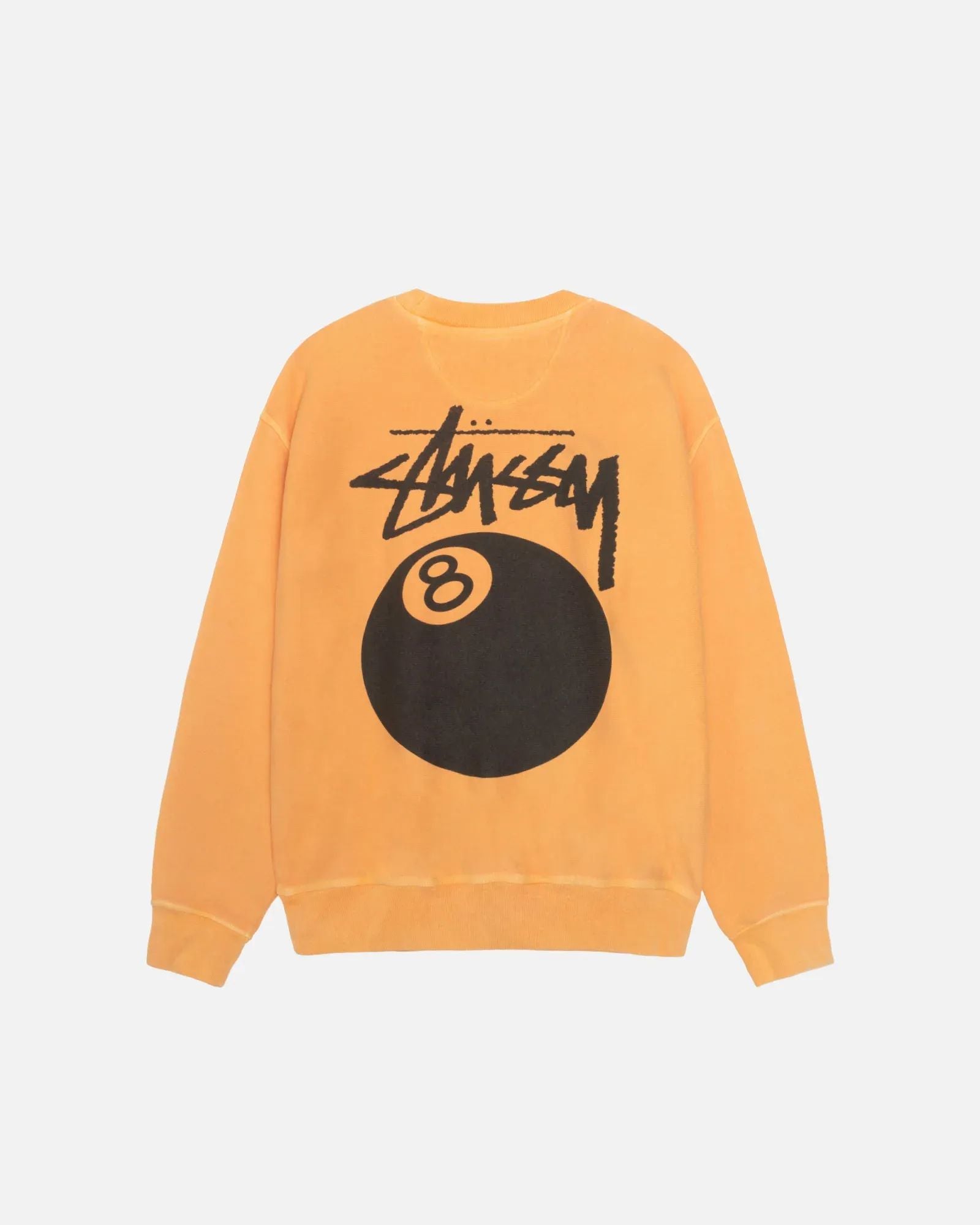 Stussy 8 Ball Crew Pigment Dyed Yellow