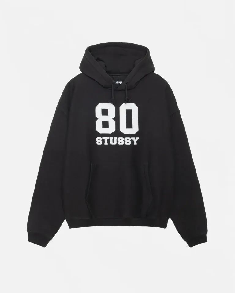 Stussy 80 Relaxed Hoodie Black