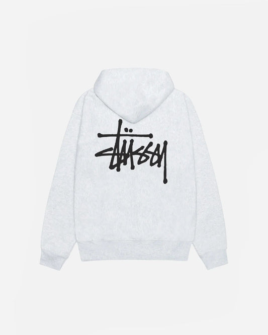 Basic Stussy Hoodie Ash Heather