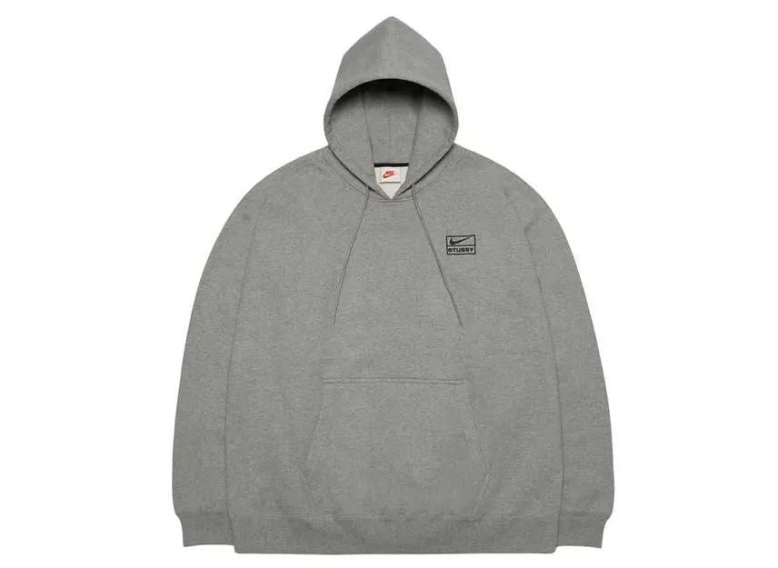 Stussy × Nike NRG Washed Hoodie Grey