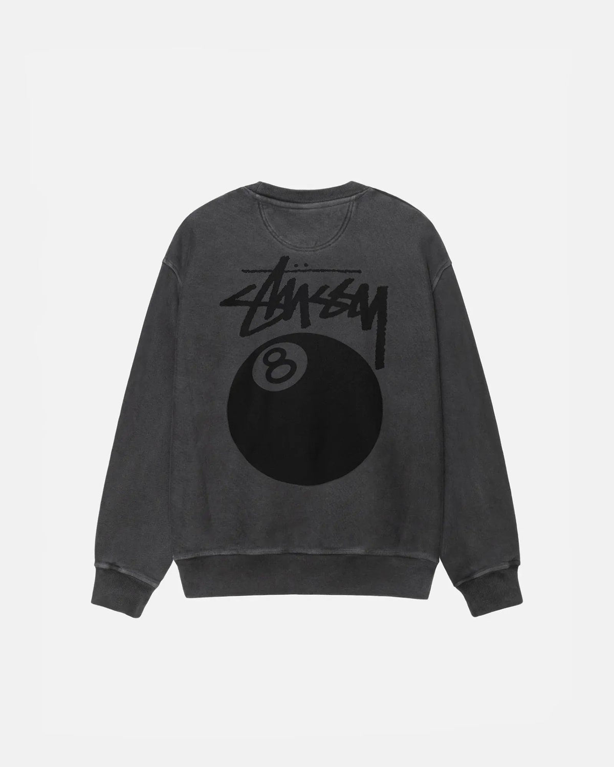 Stussy 8 Ball Crew Pigment Dyed Black