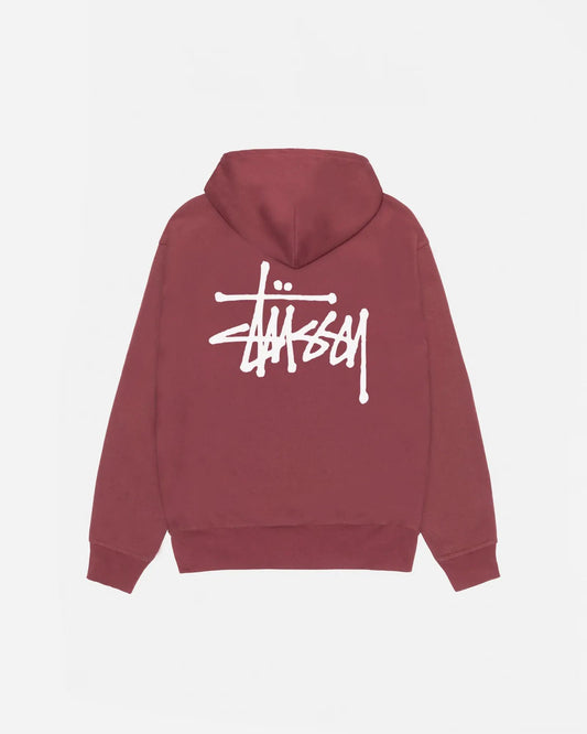 Basic Stussy Hoodie Oxblood