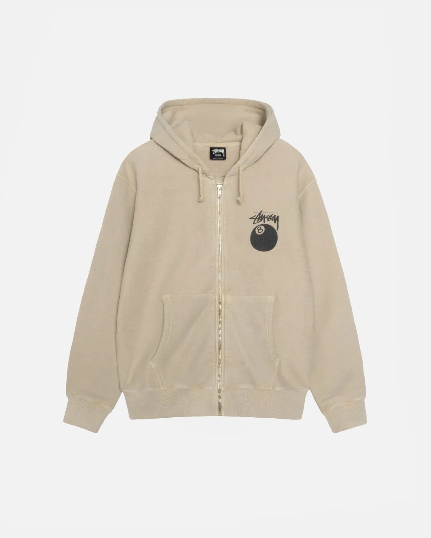 Stussy 8 Ball Zip Hoodie Pigment Dyed Khaki